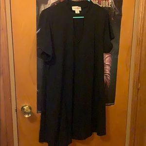 Black Dress with a Keyhole Neckline